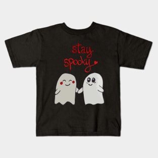 Stay spooky cute ghosts couple Kids T-Shirt